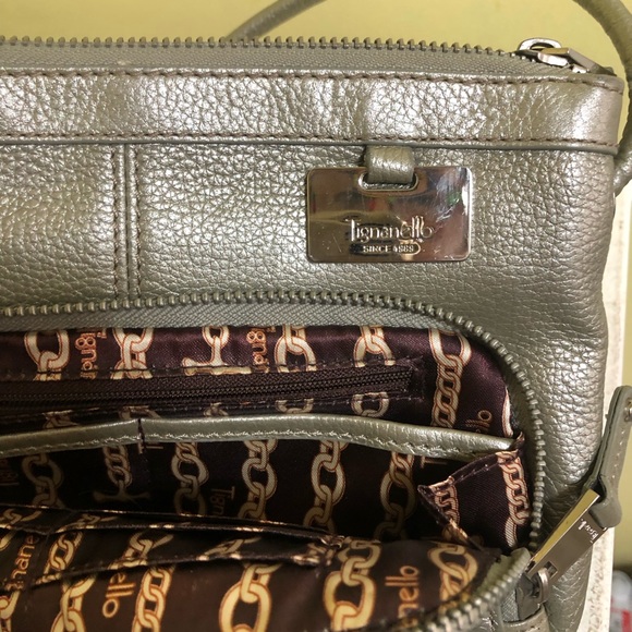 Tignanello pewter color leather crossover purse - Picture 2 of 9